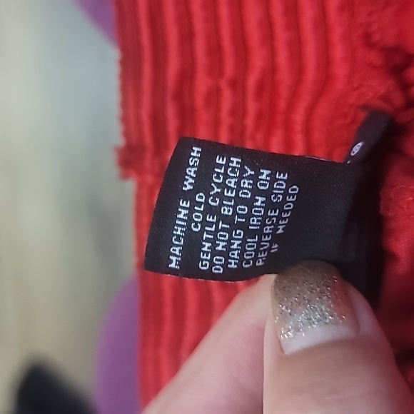 Rue 21 red crochet shorts stretchy elastic waist boho festival edm size large - Picture 6 of 7